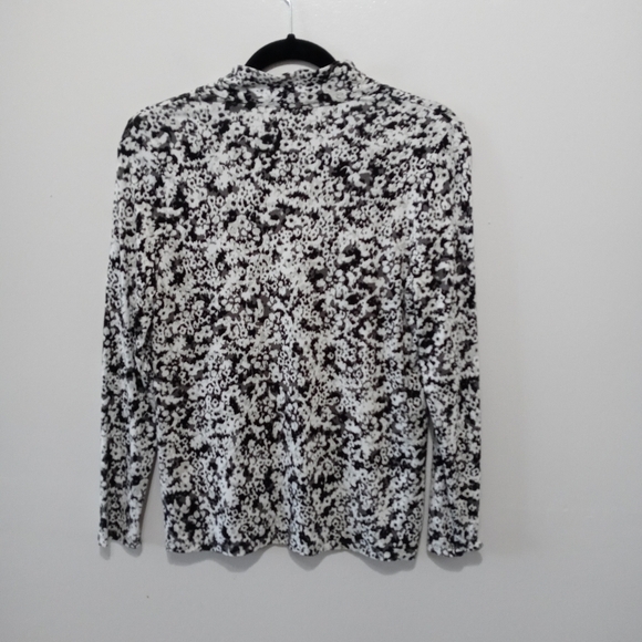 Talbots Long Sleeves Stretch Floral Print  Blouse Small Petites - Picture 3 of 9